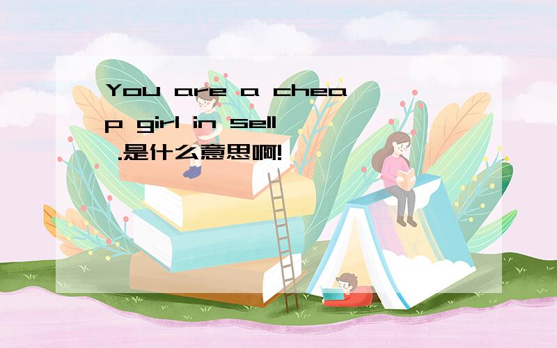 You are a cheap girl in sell .是什么意思啊!