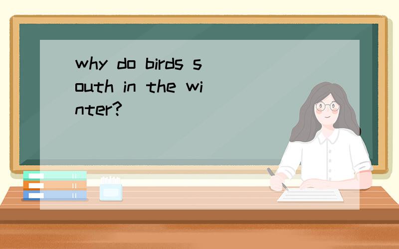 why do birds south in the winter?