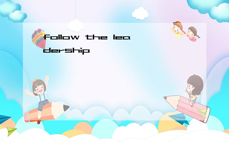 follow the leadership