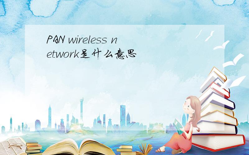 PAN wireless network是什么意思