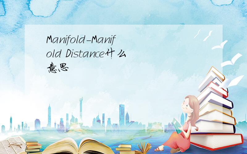 Manifold-Manifold Distance什么意思