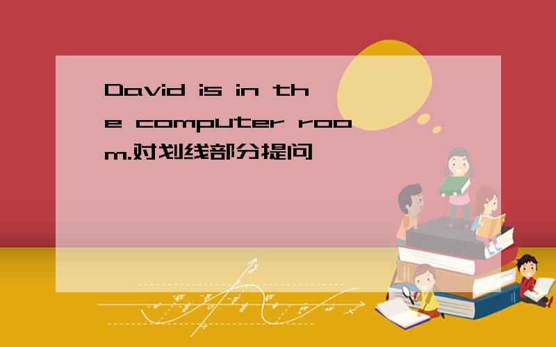 David is in the computer room.对划线部分提问